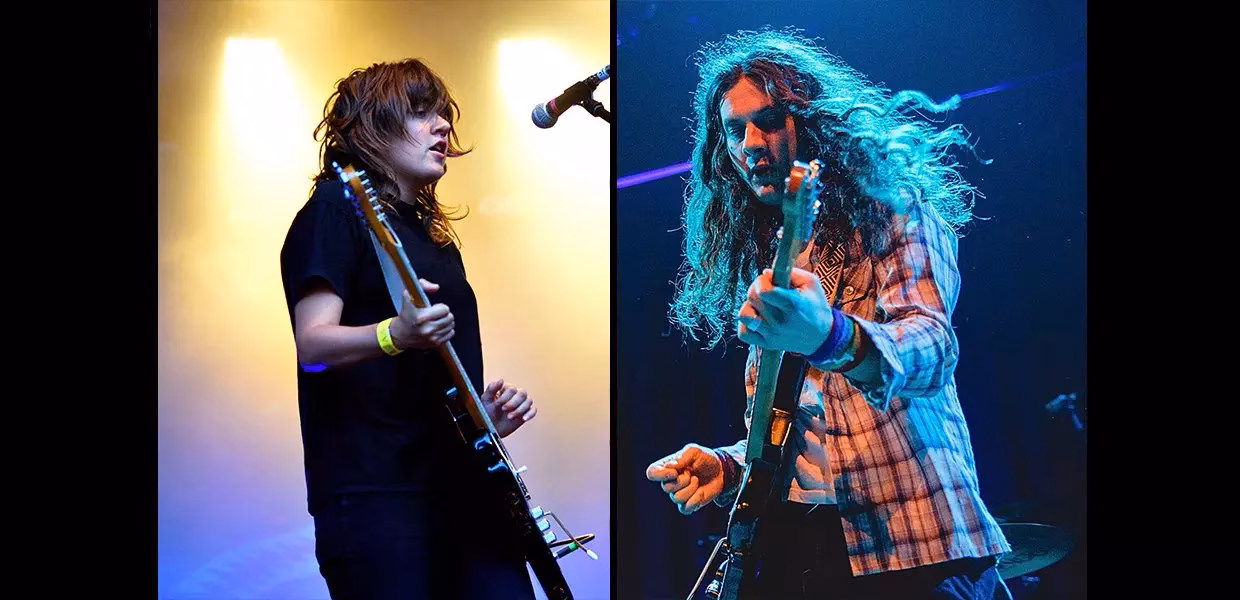 Courtney Barnett and Kurt Vile performing onstage
