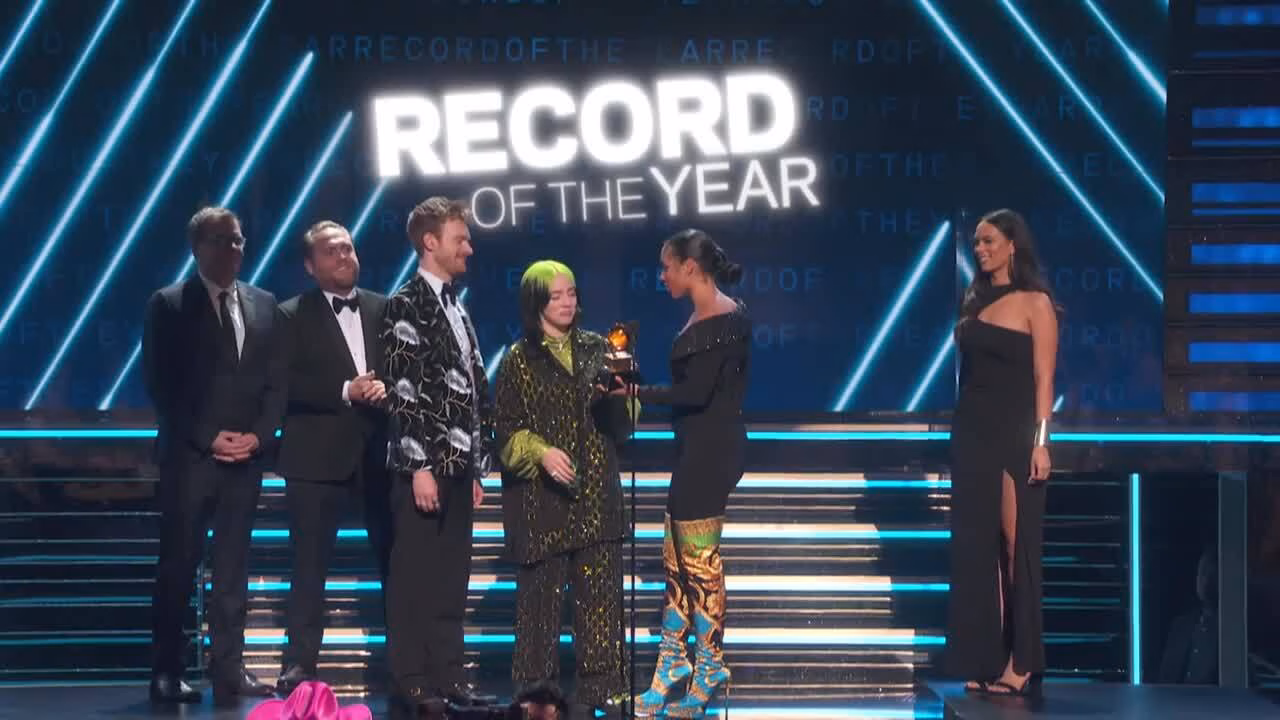 Billie Eilish’s “Bad Guy” Wins Record Of The Year | 2020 GRAMMYs Acceptance Speech
