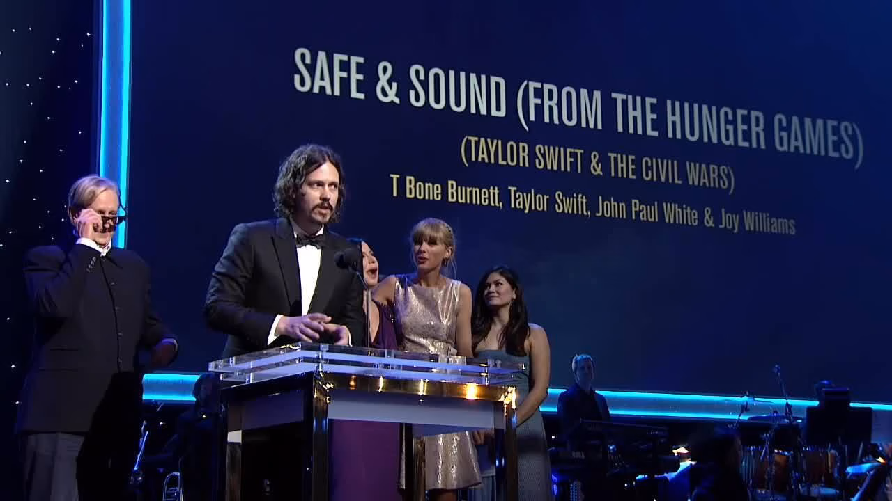 Taylor Swift, T Bone Burnett, The Civil Wars Win Best Song Written For Visual Media