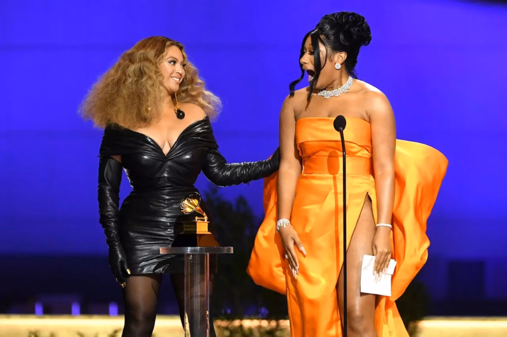 Beyoncé and Megan Thee Stallion_ 2021 GRAMMY Awards show