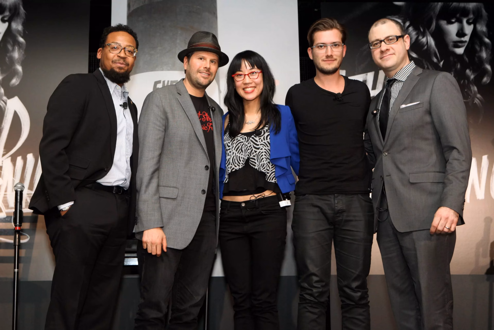 Panelists Om'Mas Keith, Nic Adler, Dorothy Hui, Alexander Ljung, and Billboard Editorial Director Bill Werde