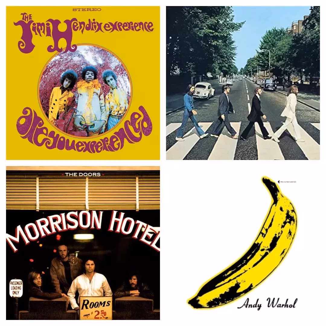1960s Album Covers Collage