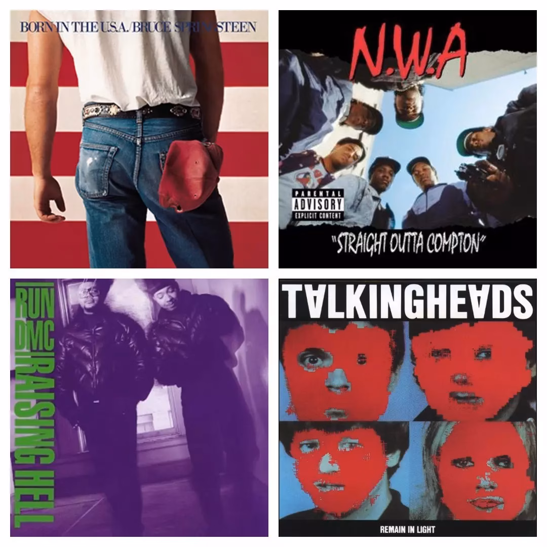 1980s Album Covers Collage