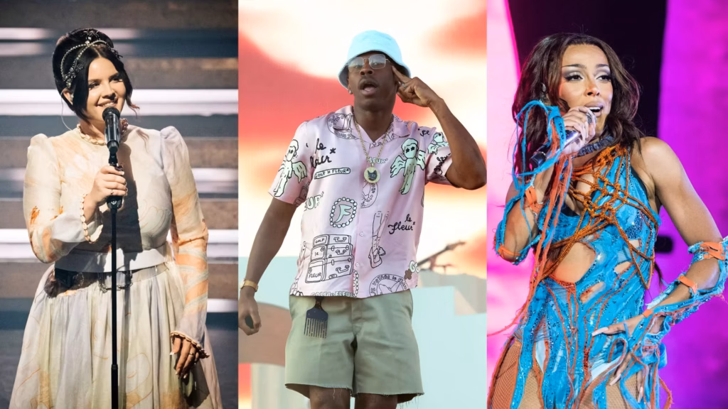 Lana Del Rey, Tyler The Creator, Doja Cat
