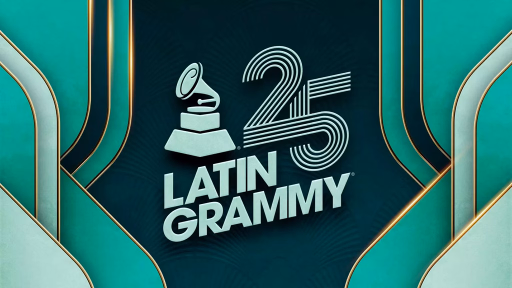 An image featuring the logo for the 2024 Latin GRAMMYs, officially known as the 25th Annual Latin GRAMMY Awards. The words 