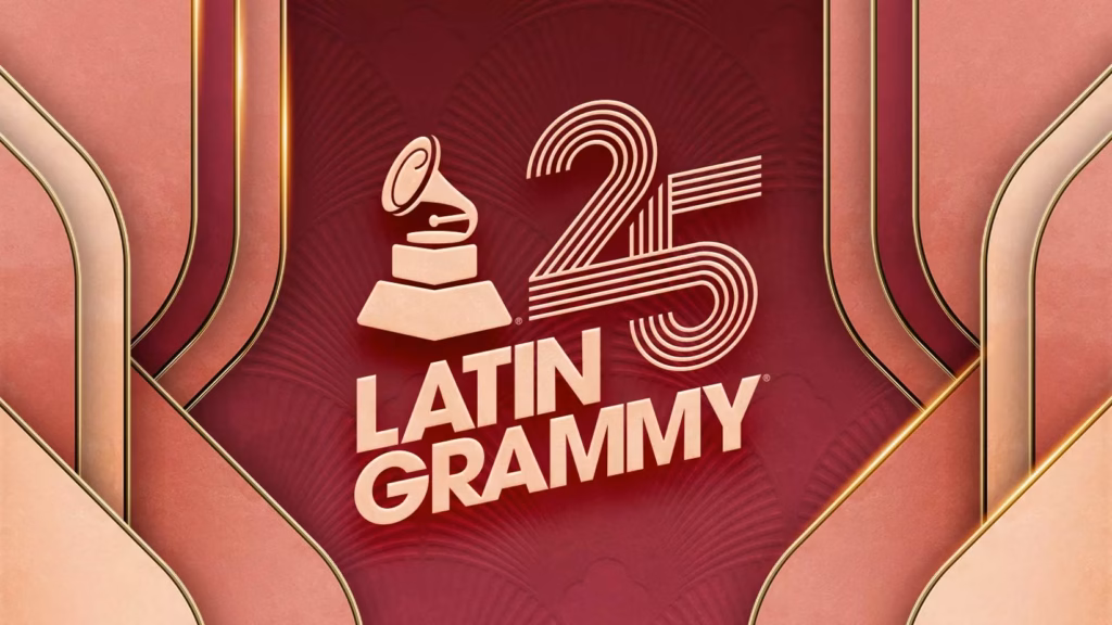 An image featuring the logo for the 2024 Latin GRAMMYs, officially known as the 25th Annual Latin GRAMMY Awards. The words 