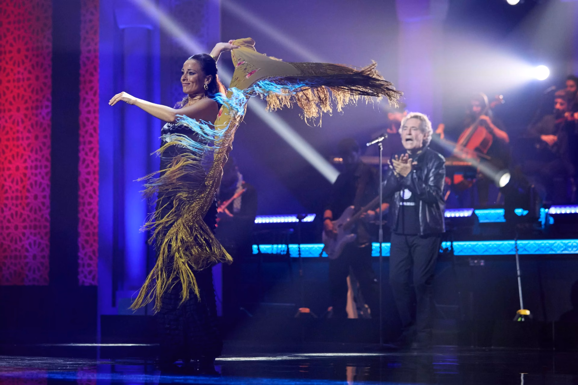 Lucía Ruibal and Miguel Rios perform on stage during the Latin GRAMMY Celebra