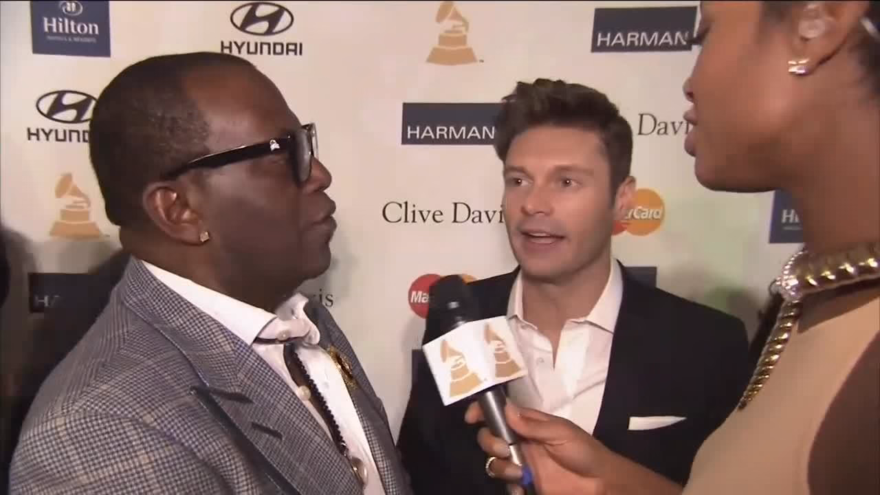 Randy Jackson and Ryan Seacrest at Pre-GRAMMY Gala