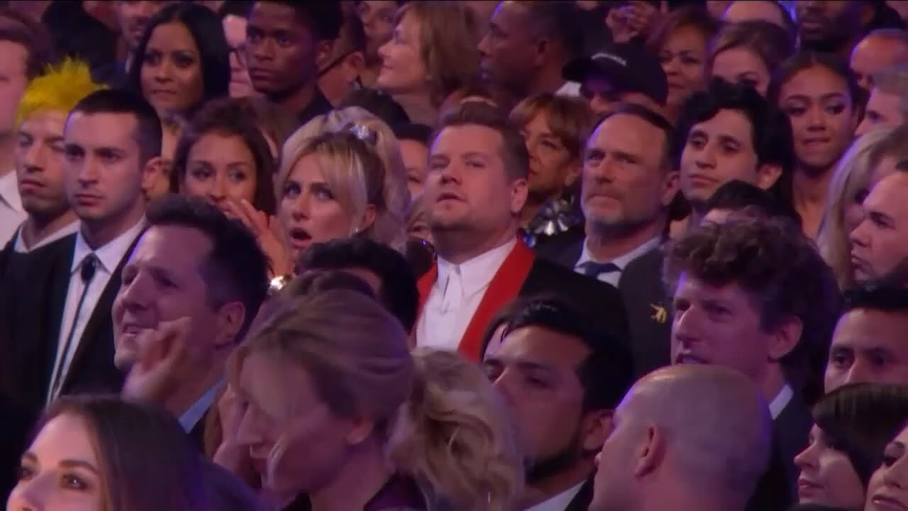 James Corden: GRAMMY Audience Cam | Prince Tribute