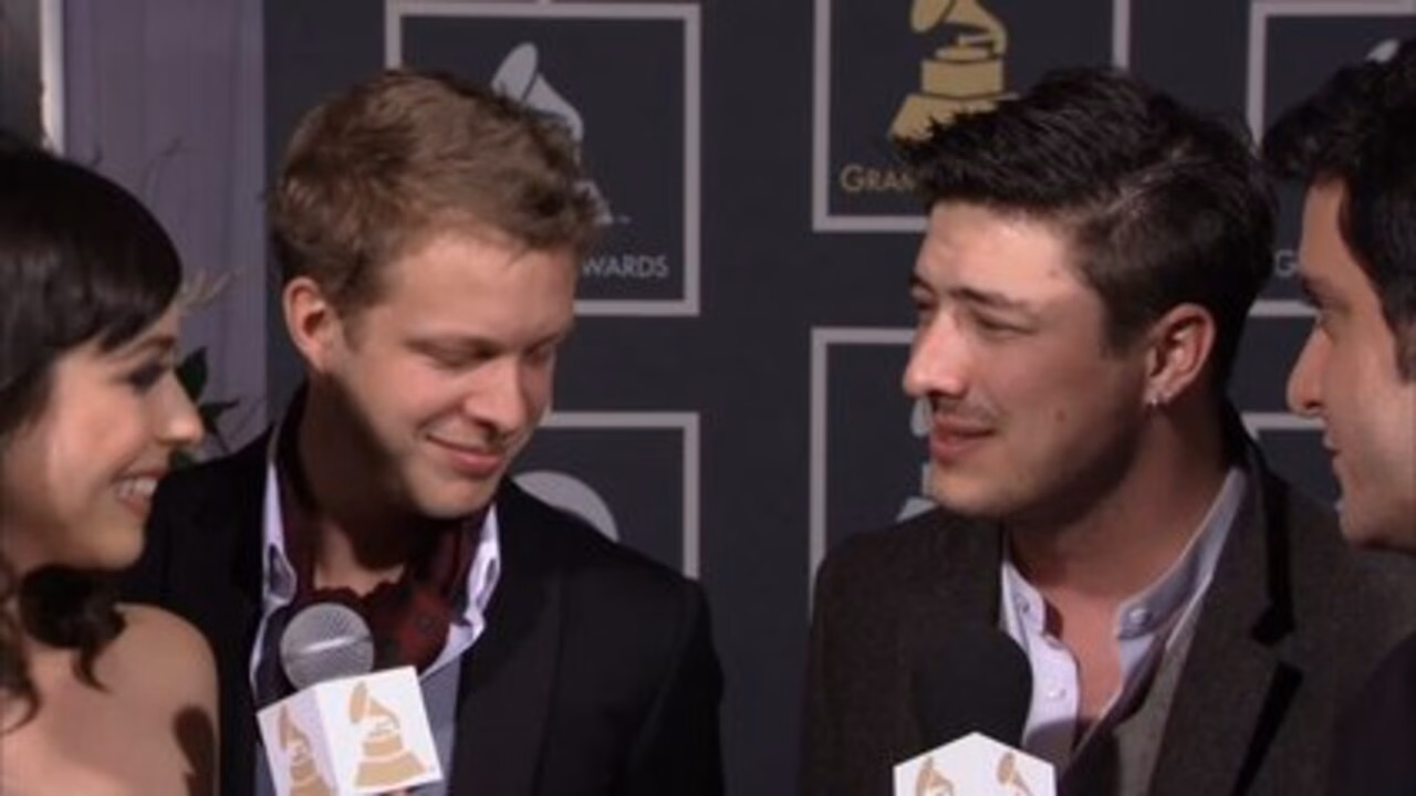 Mumford & Sons on the red carpet