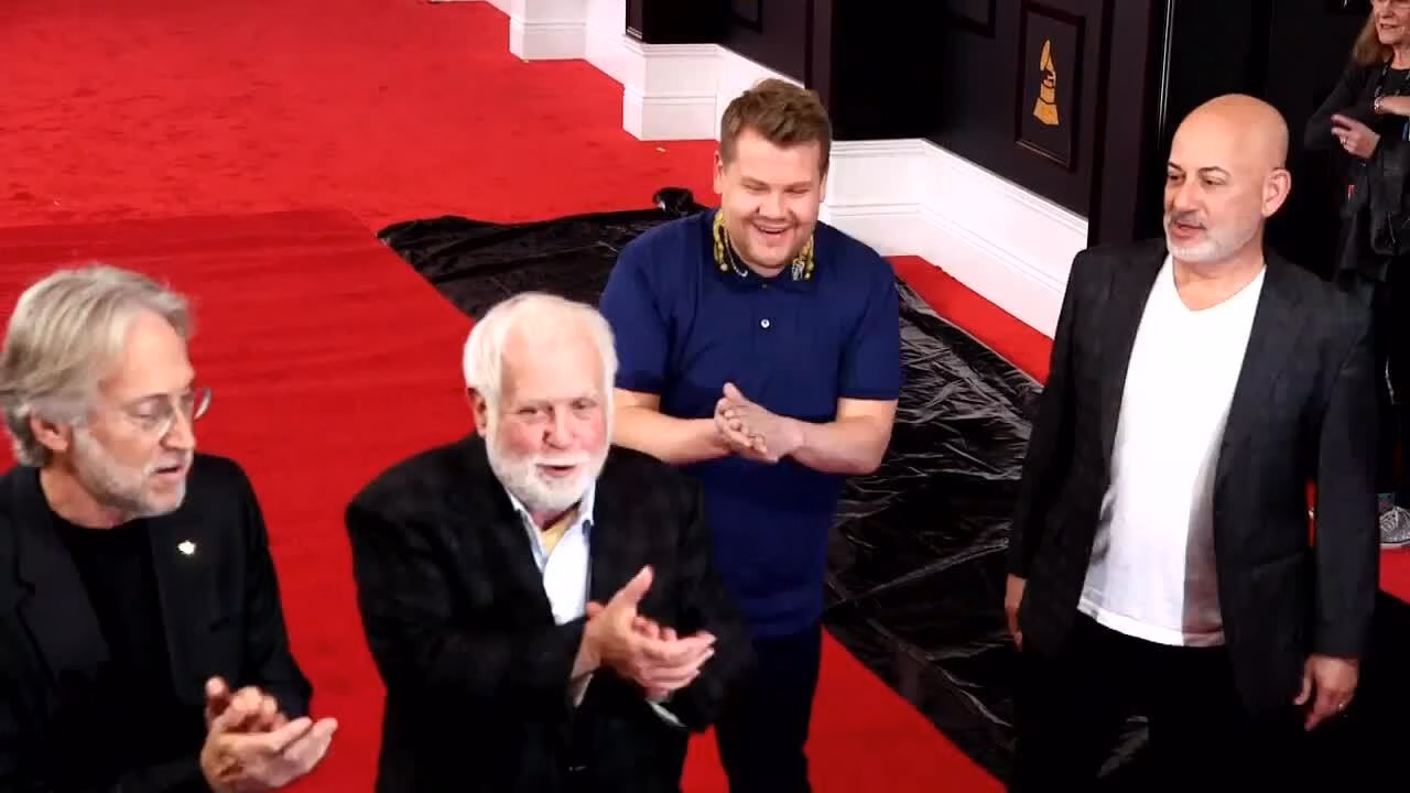 Neil Portnow, James Corden Roll Out GRAMMY Red Carpet