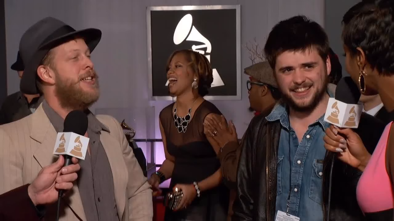 Mumford & Sons on the 55th Annual GRAMMY Awards Red Carpet