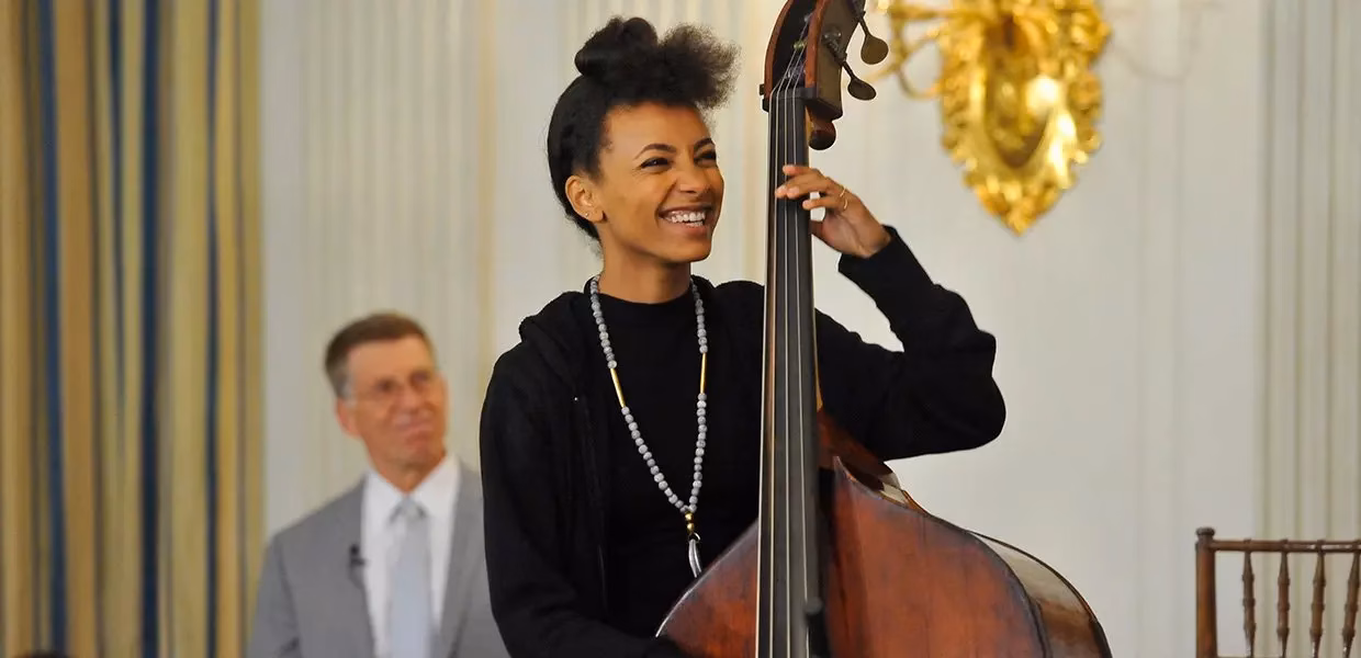Esperanza Spalding performs at the White House in 2015