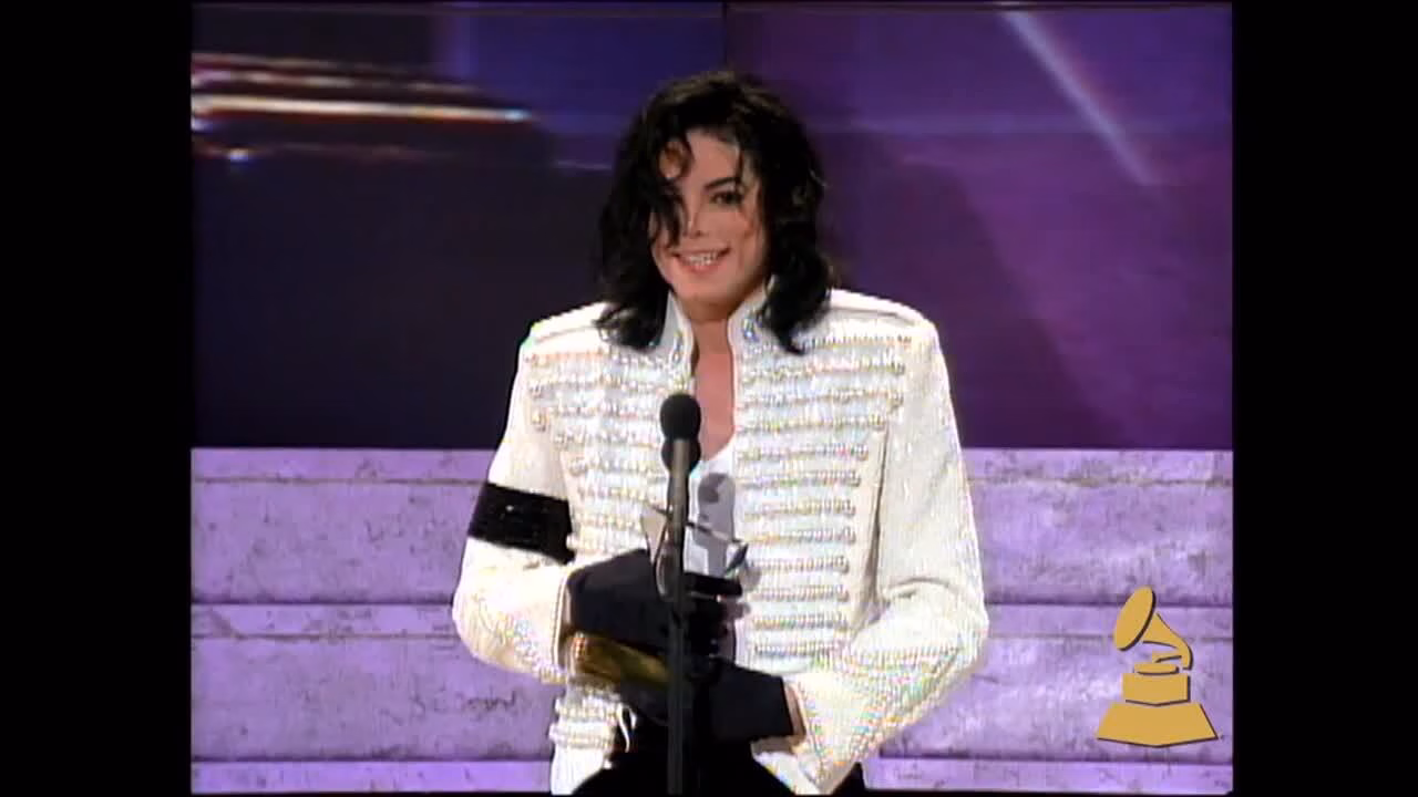 Michael Jackson presented with GRAMMY Legend Award by Janet Jackson
