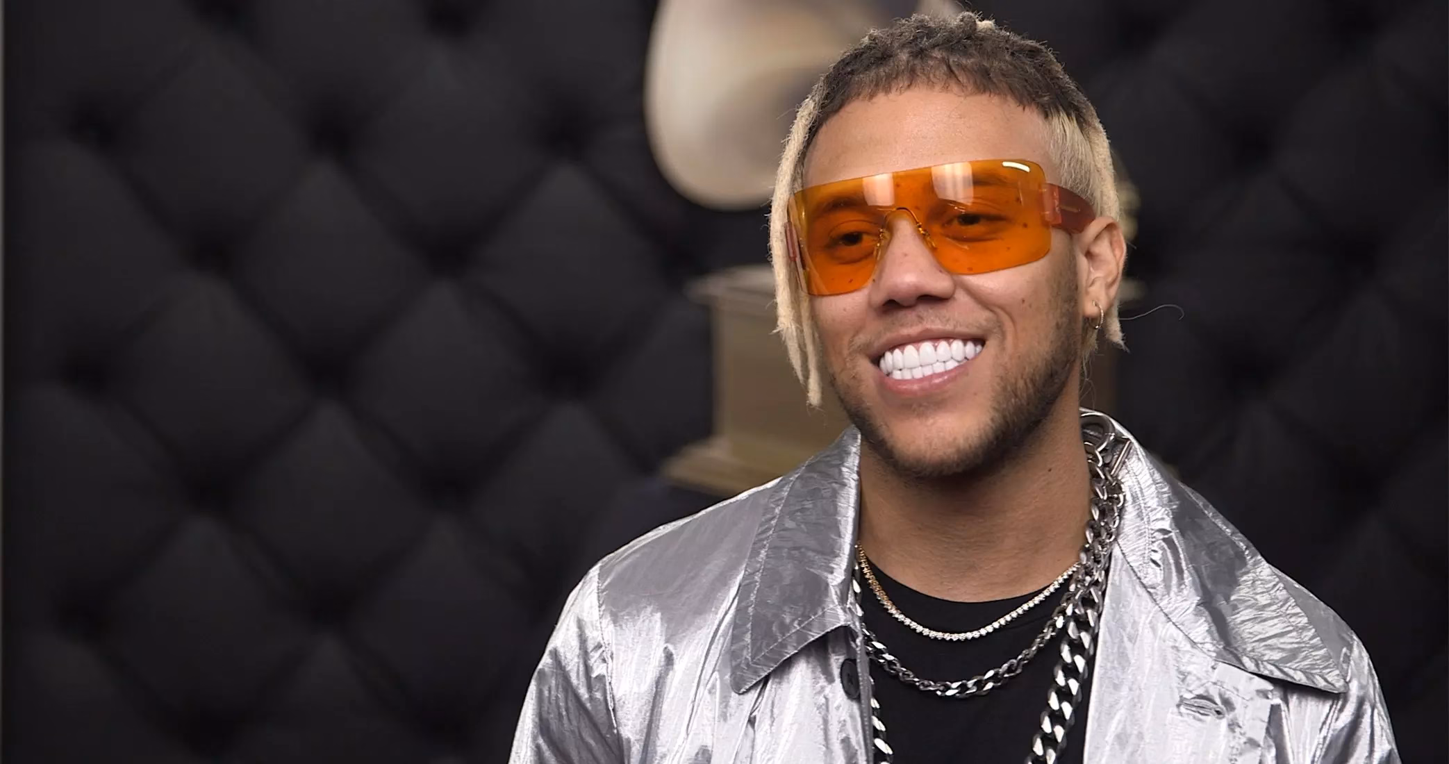 Backstage At The 63rd GRAMMYs: Jhay Cortez Shouts Out His Son & His Creator Ahead Of The 2021 GRAMMY Awards Show