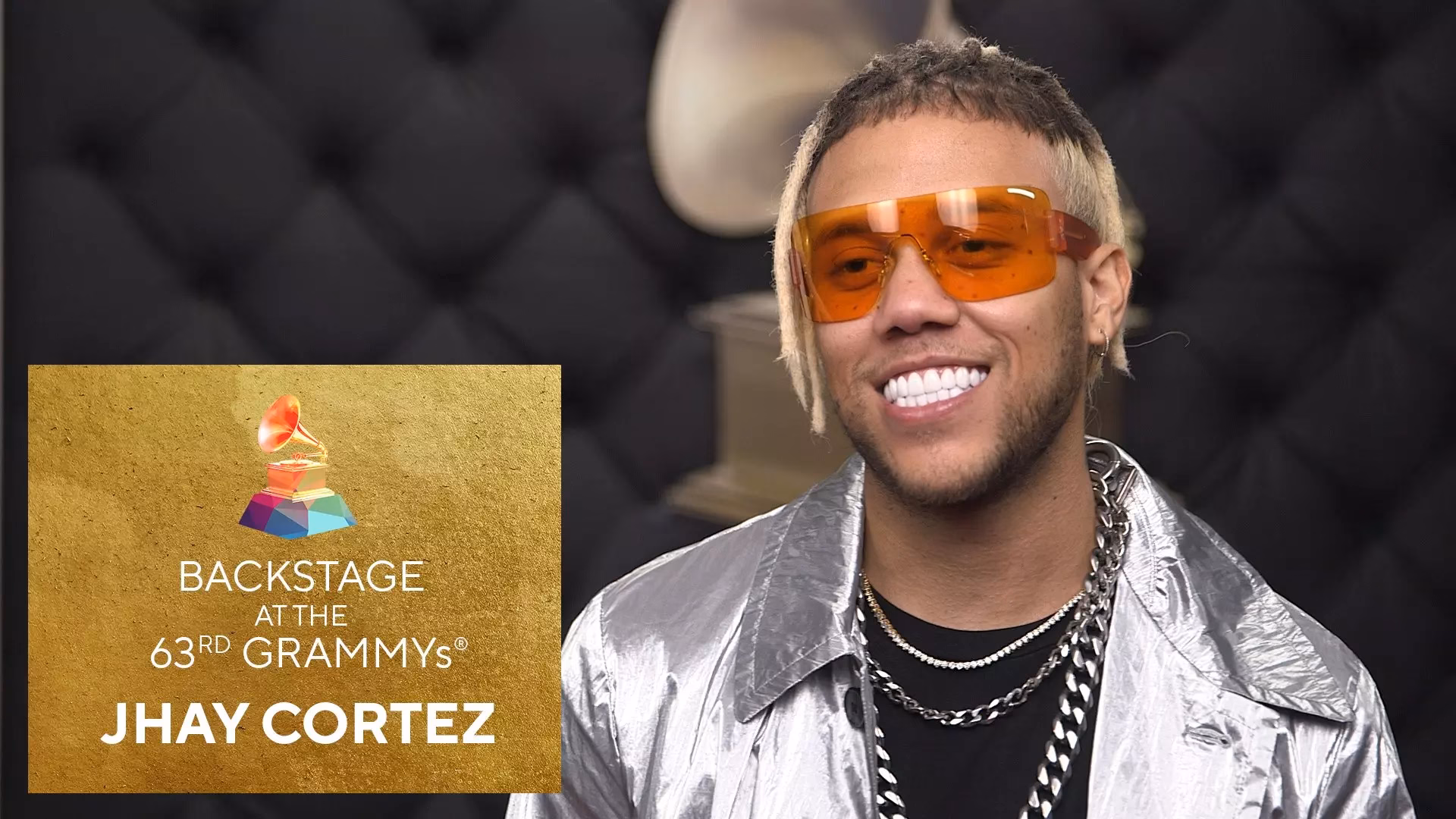 Jhay Cortez Shouts Out His Son & His Creator | Backstage At The 63rd GRAMMYs
