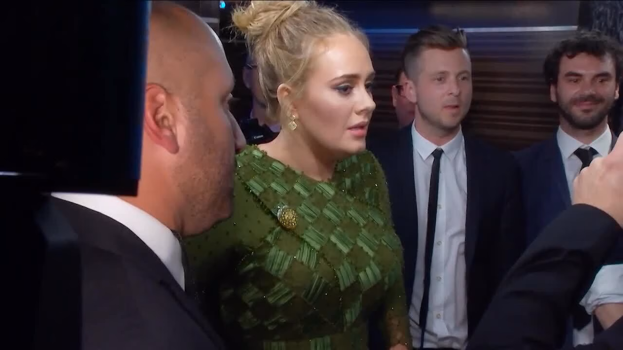 2017 GRAMMYs: See Adele right after her GRAMMY win