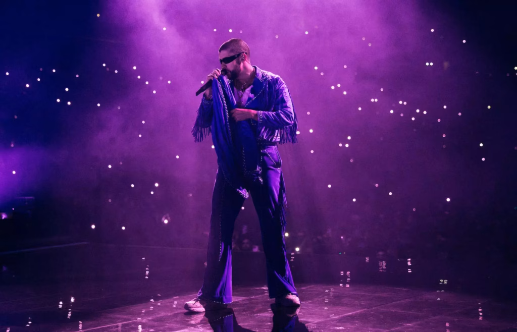 Bad Bunny performing in 2024
