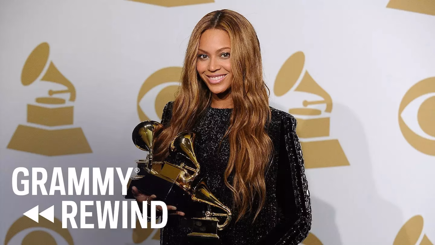 Watch Beyoncé Celebrate God, Her Family, And The Beyhive After “Drunk In Love” Wins In 2015 | GRAMMY Rewind