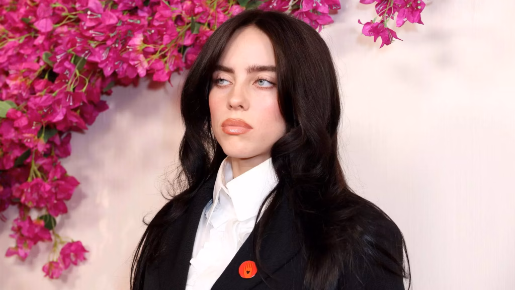Billie Eilish attends the 2024 Oscars red carpet