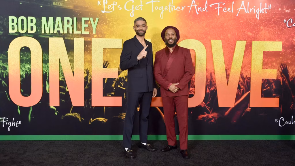 Kingsley Ben-Adir and Ziggy Marley attend the Los Angeles Premiere Of Paramount Pictures 