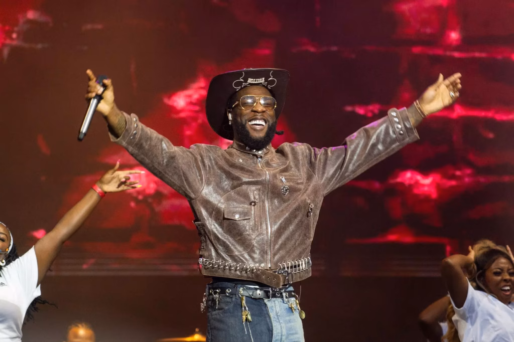 Burna Boy performing in 2024