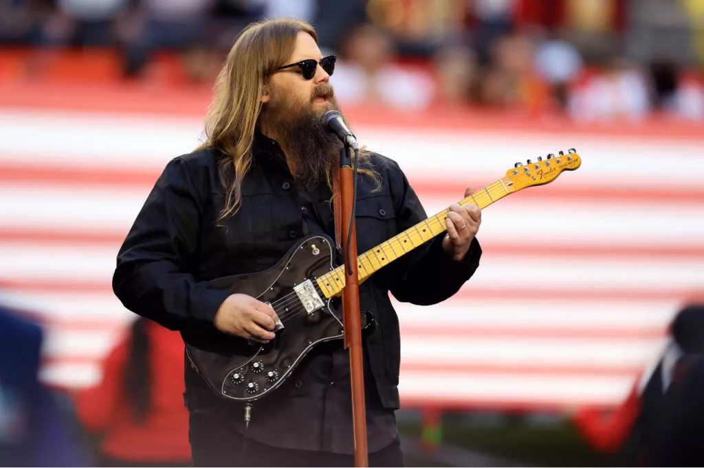 Chris Stapleton Performing National Anthem 2023 Super Bowl