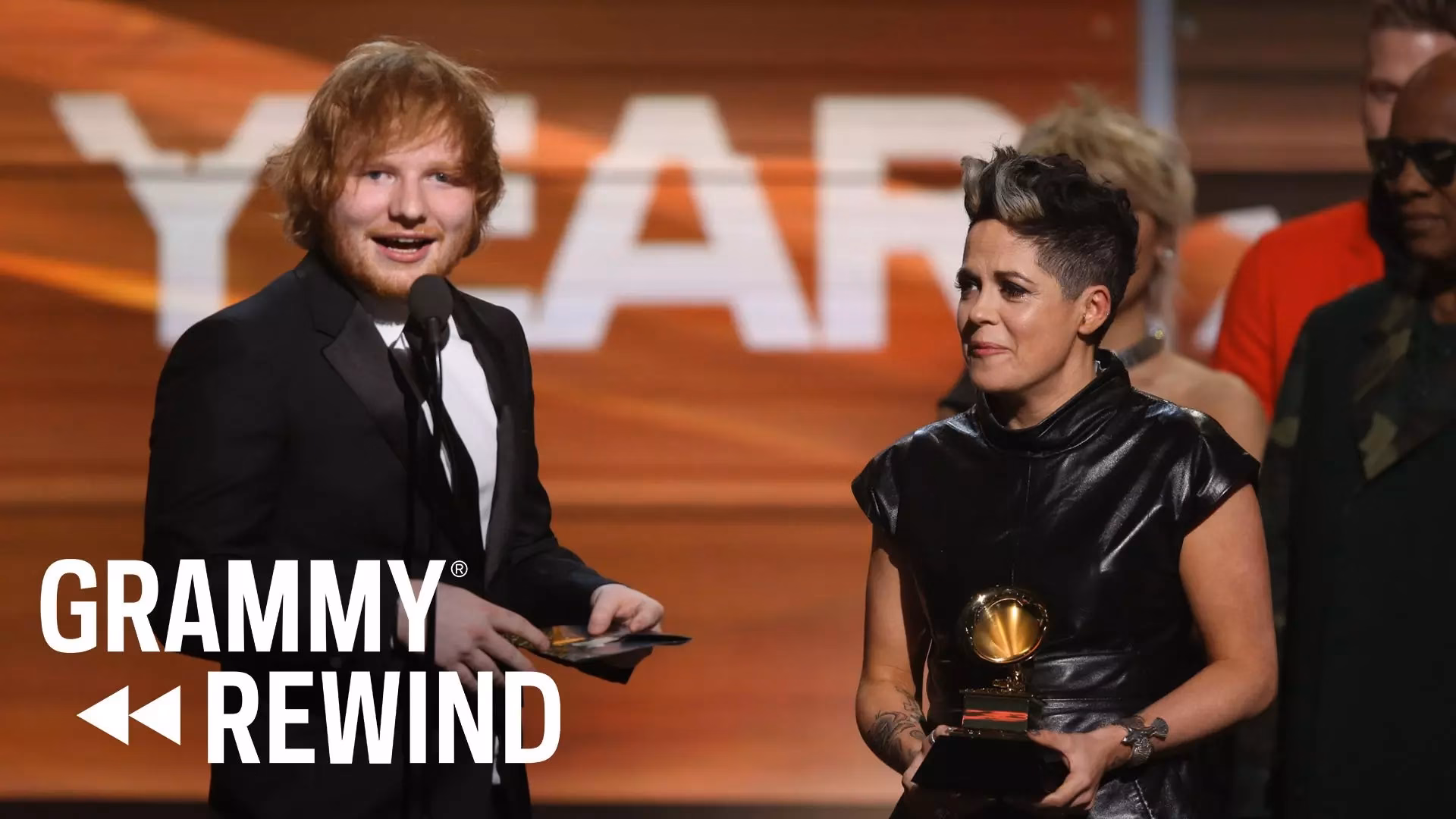 Watch Ed Sheeran’s Reaction To Receiving A GRAMMY From Stevie Wonder | GRAMMY Rewind