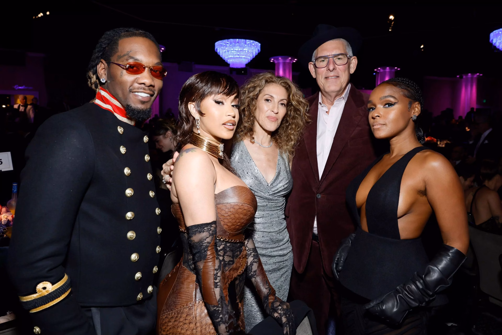 Offset CardiB JudyGreenWald LyorCohen  JanelleMonae 2023 pre grammy gala