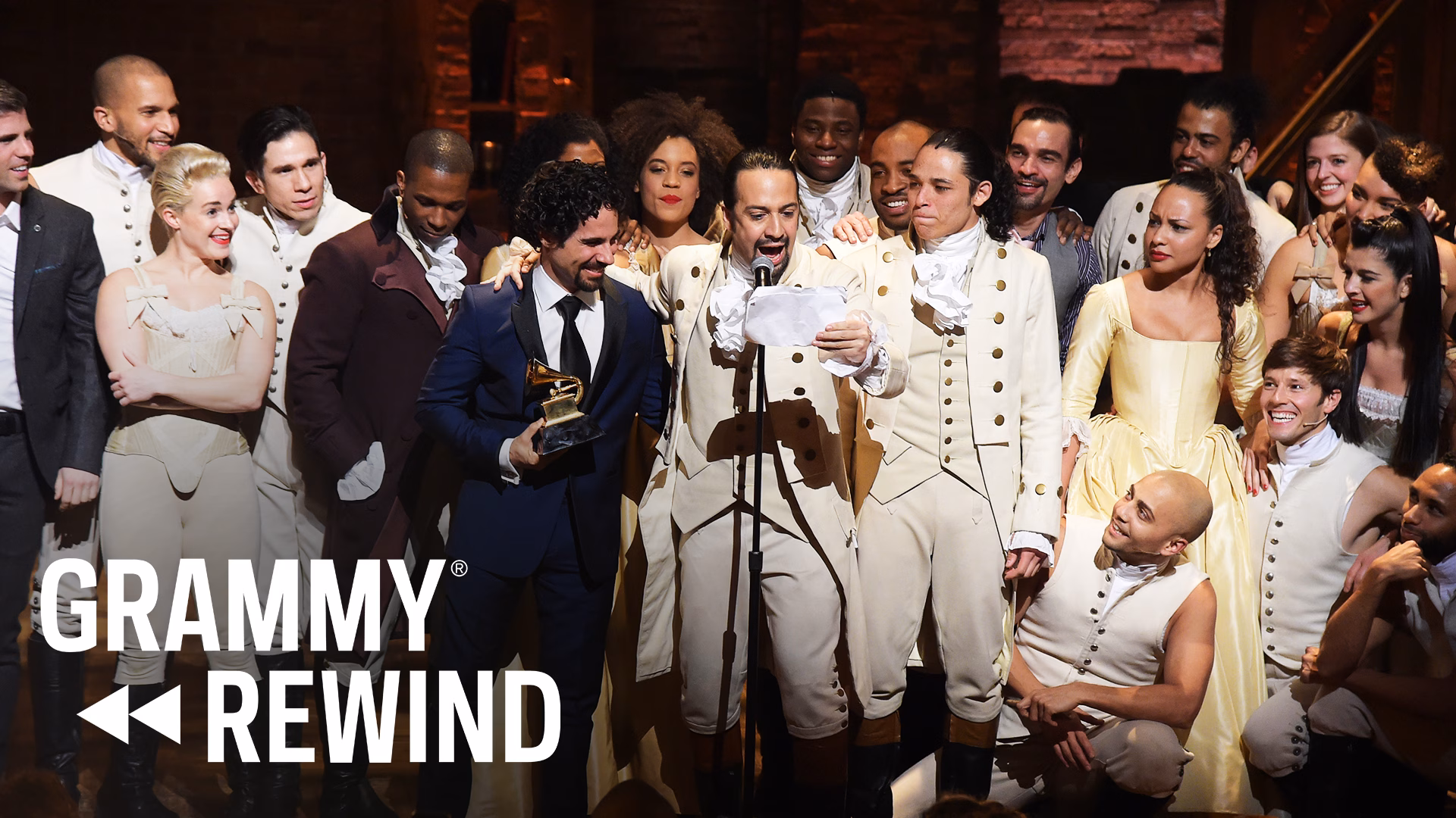 Watch Lin-Manuel Miranda Rap His Acceptance Speech For Best Musical Theater Album For ‘Hamilton’ In 2016