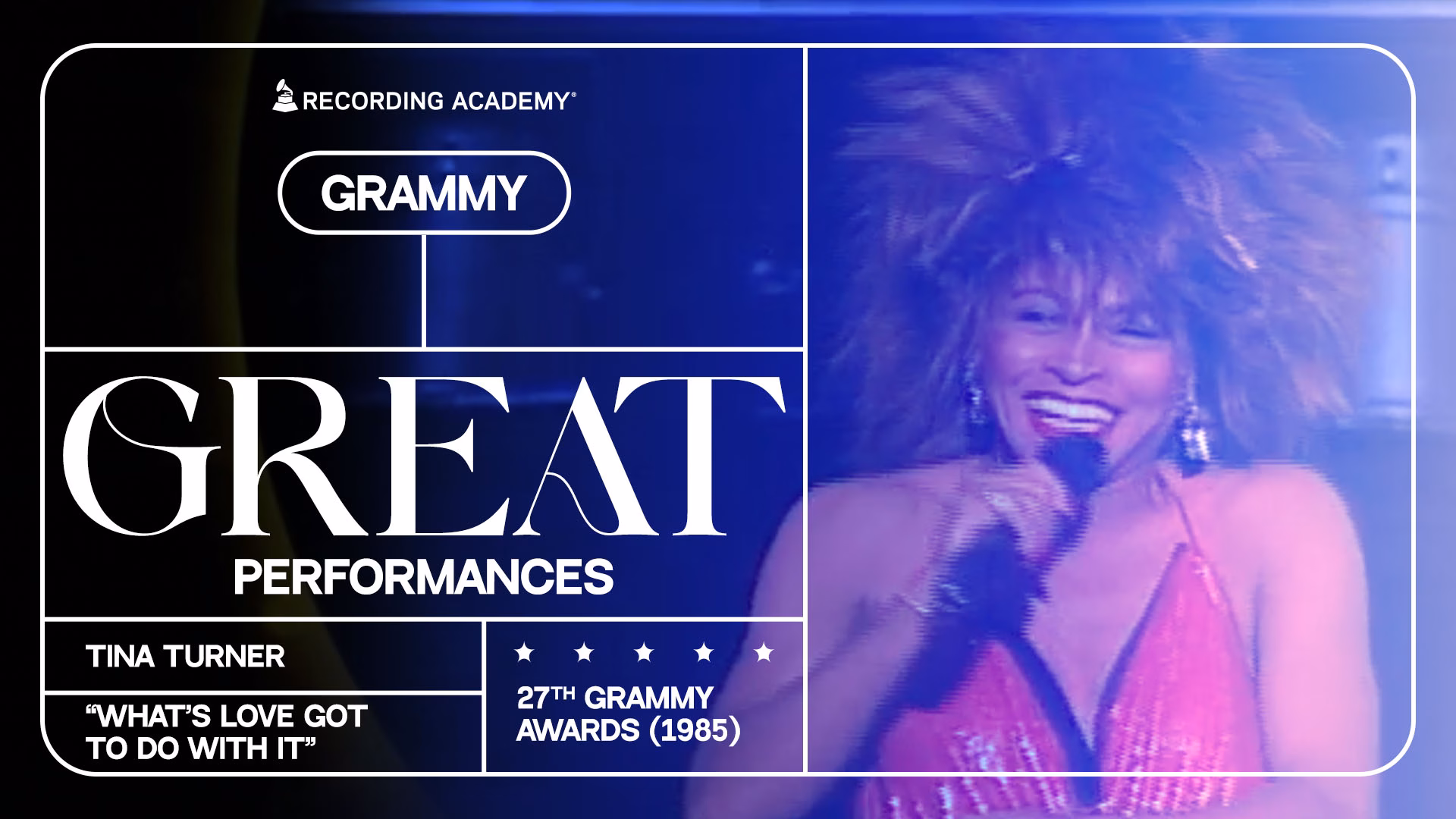 Watch Tina Turner Command The GRAMMY Stage With A Fiery Performance Of “What’s Love Got To Do With It” At The 1985 GRAMMYS | GRAMMY Great Performances