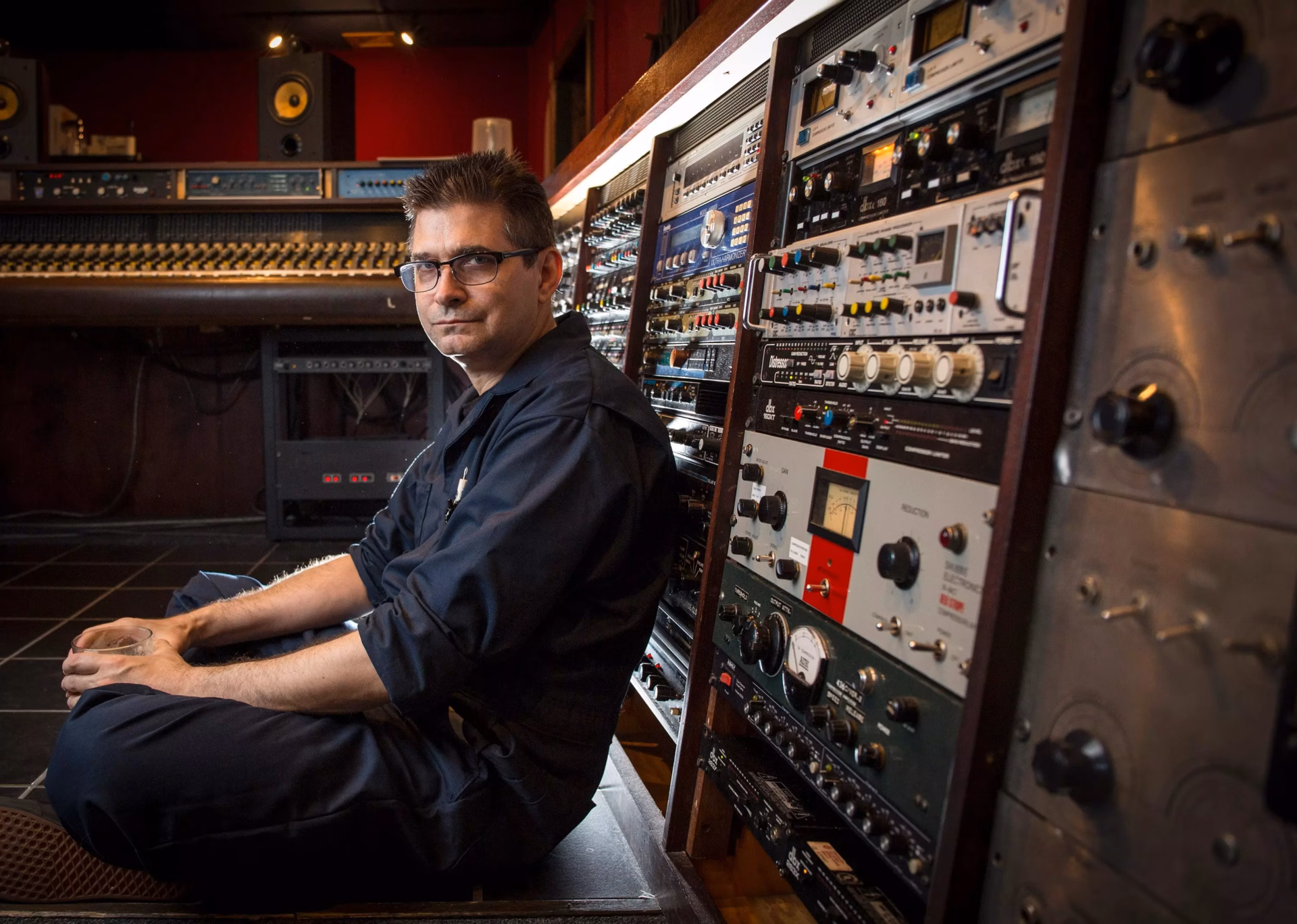 Steve Albini in his studio in 2014