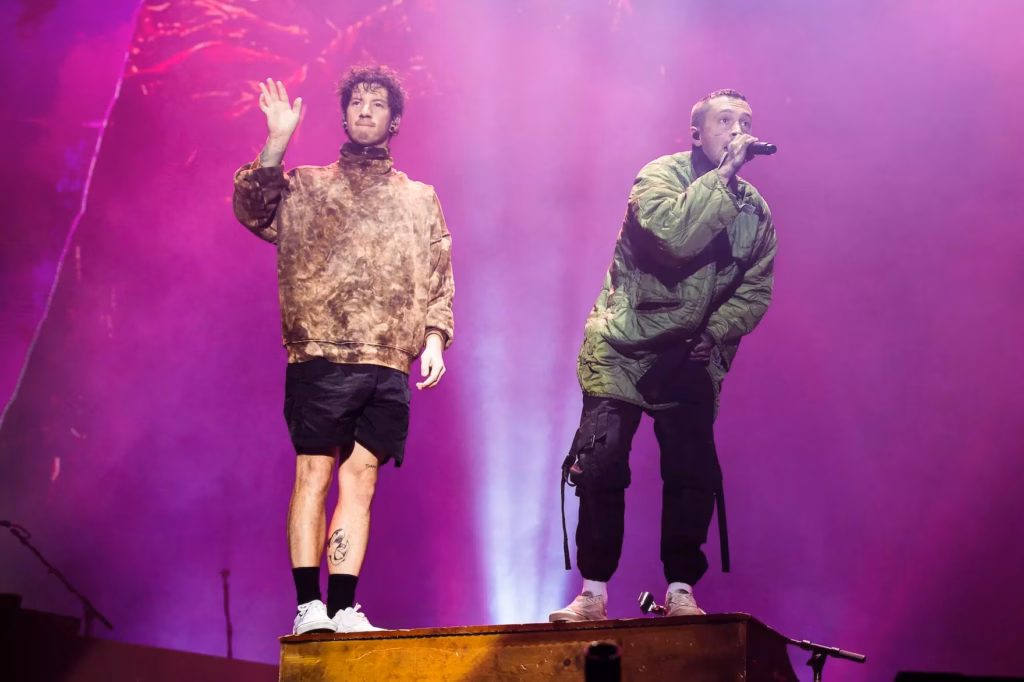 Twenty One Pilots performing in 2022