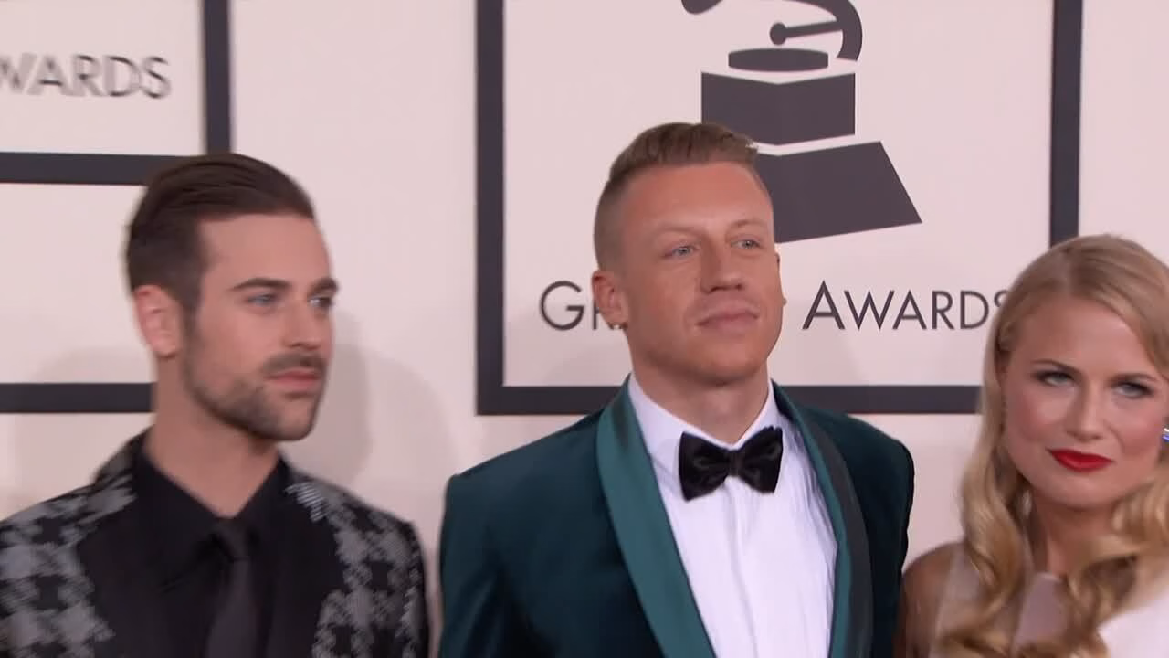Macklemore & Ryan Lewis: 56th GRAMMY Red Carpet Fashion Cam