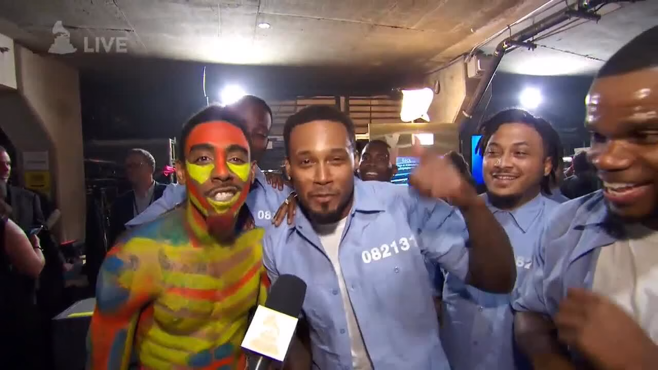 Kendrick Lamar Dancers: 58th GRAMMYs Backstage