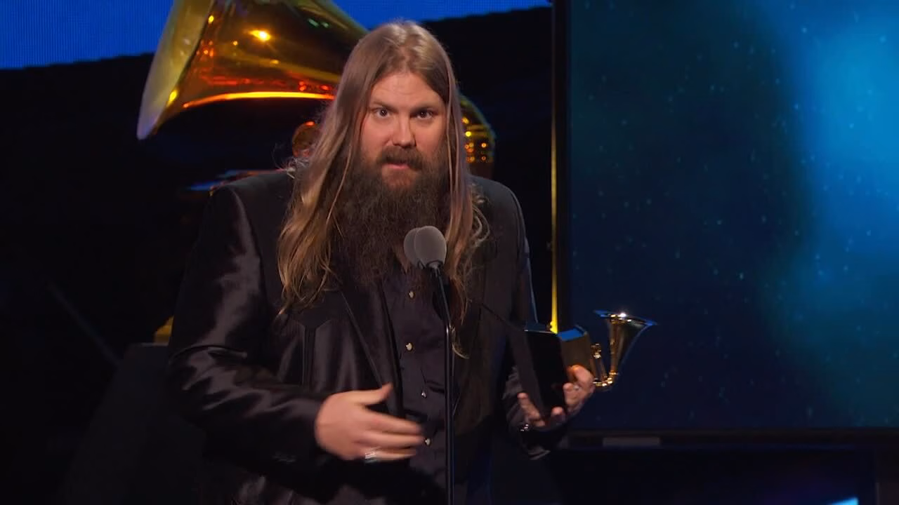 Chris Stapleton Wins Best Country Solo Performance | 2018 GRAMMYs Acceptance Speech