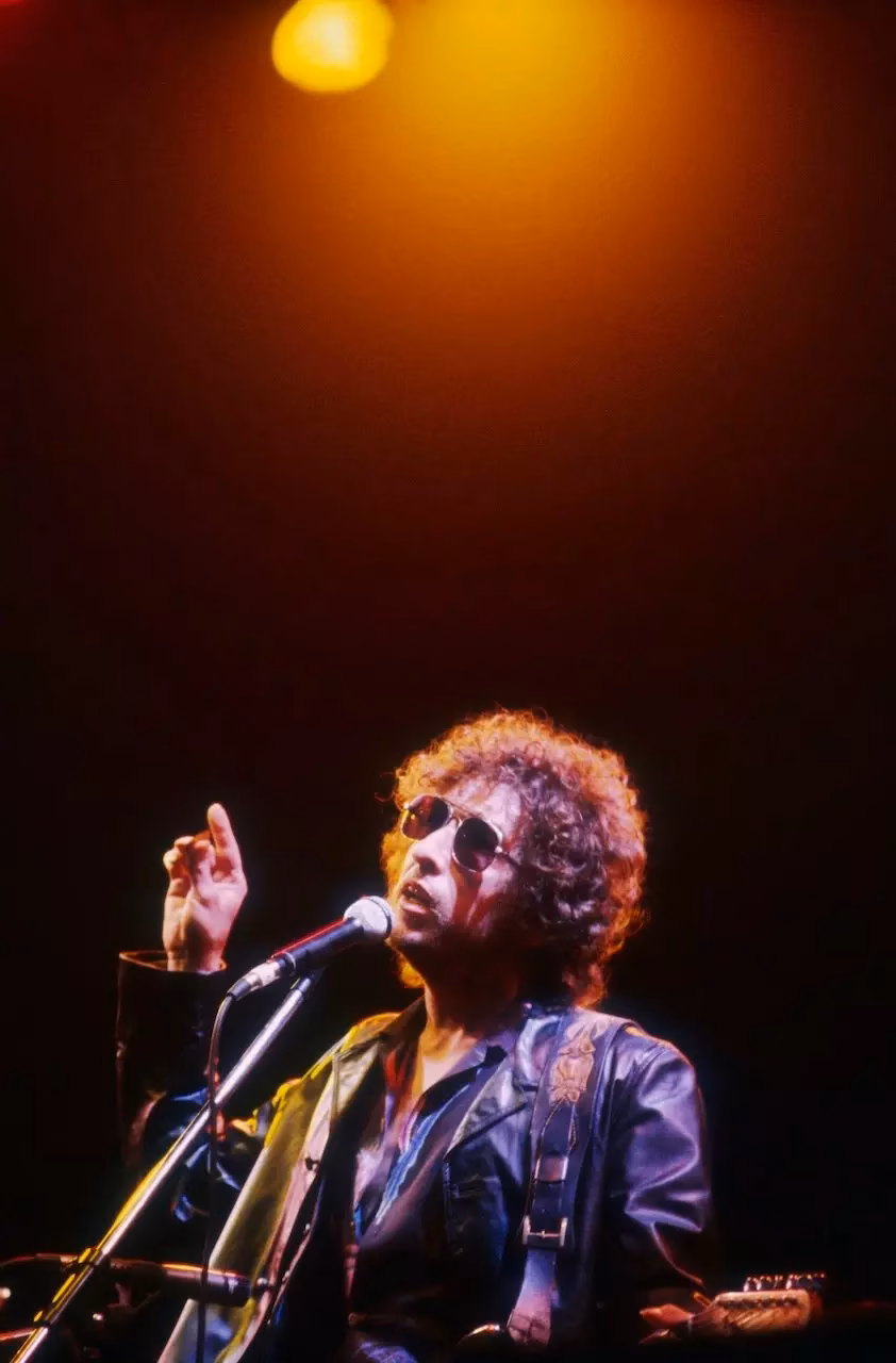Bob Dylan on stage