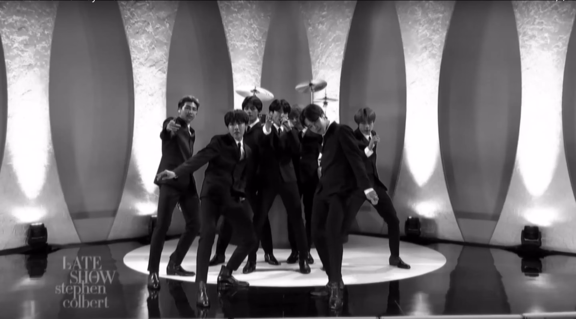 BTS Channel The Beatles’ 1964 Ed Sullivan Moment For Colbert Performance