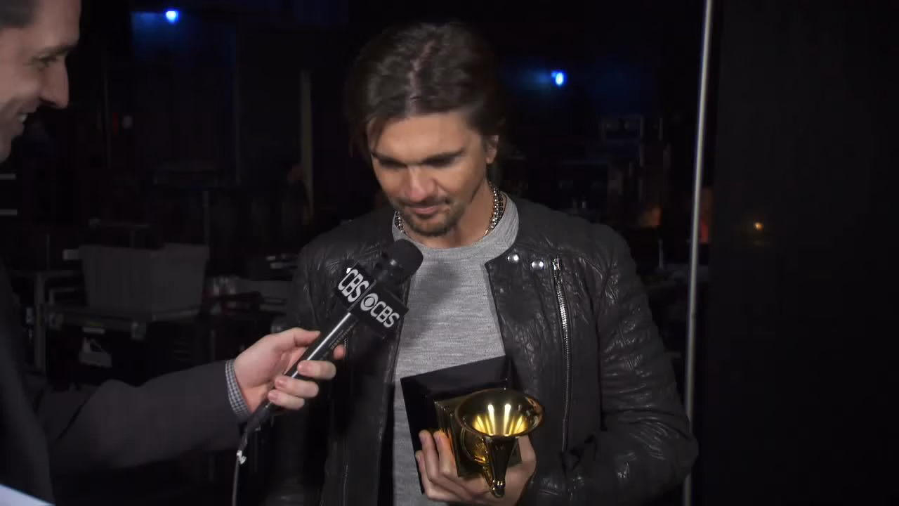 Juanes at Thank You Cam at the 55th Annual GRAMMY Awards Pre-Telecast Ceremony