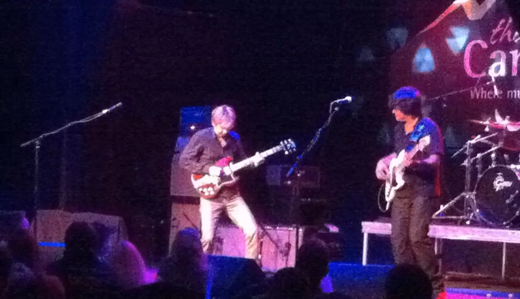 Eric Johnson (left) and Chris Maresh (right) perform at The Canyon in Agoura Hills, Calif., on July 10