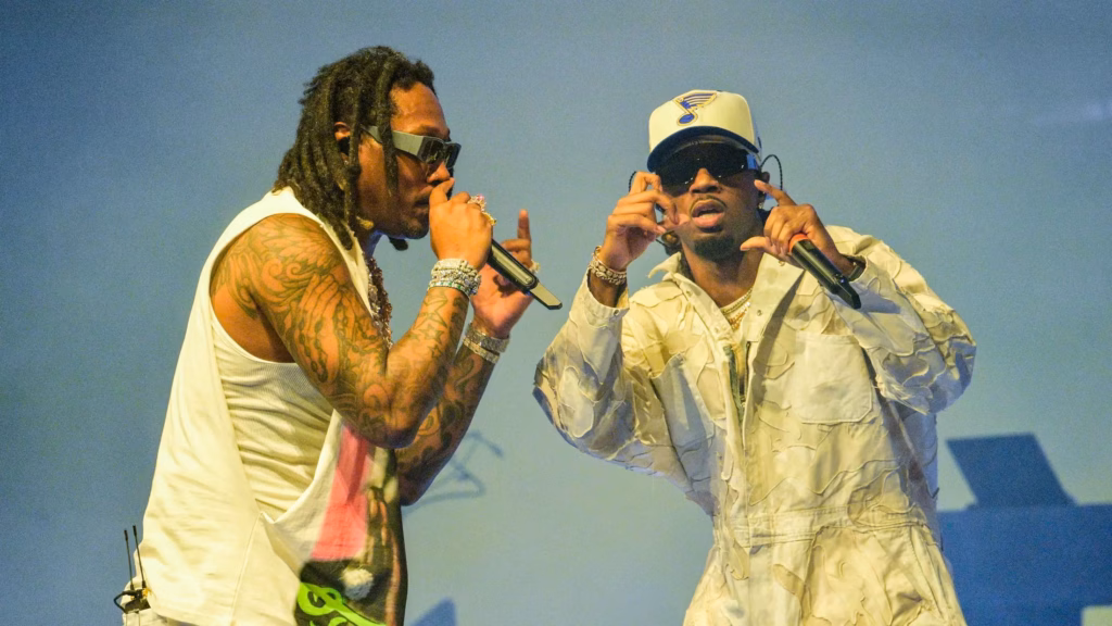 Future & Metro Boomin perform onstage during Future & Metro Boomin We Trust You Tour on August 8, 2024 in Atlanta, Georgia.