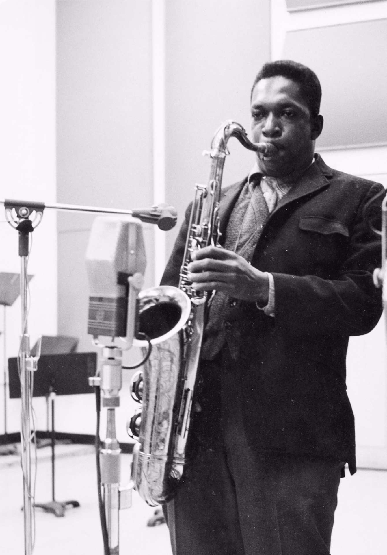 John Coltrane recording in 1960