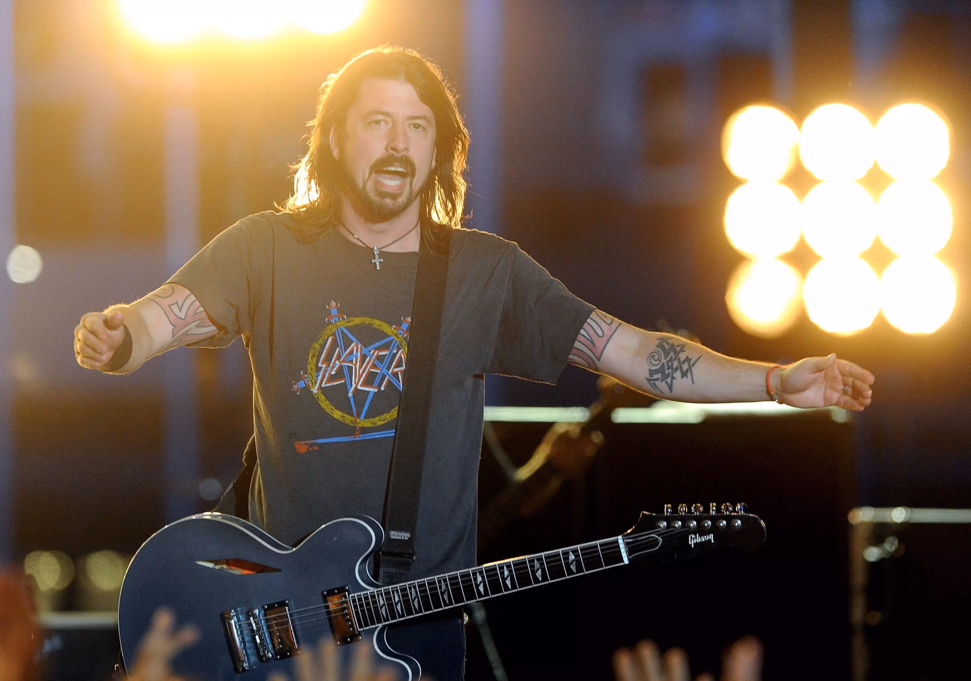 Foo Fighters' Dave Grohl performs at the 54th GRAMMYs