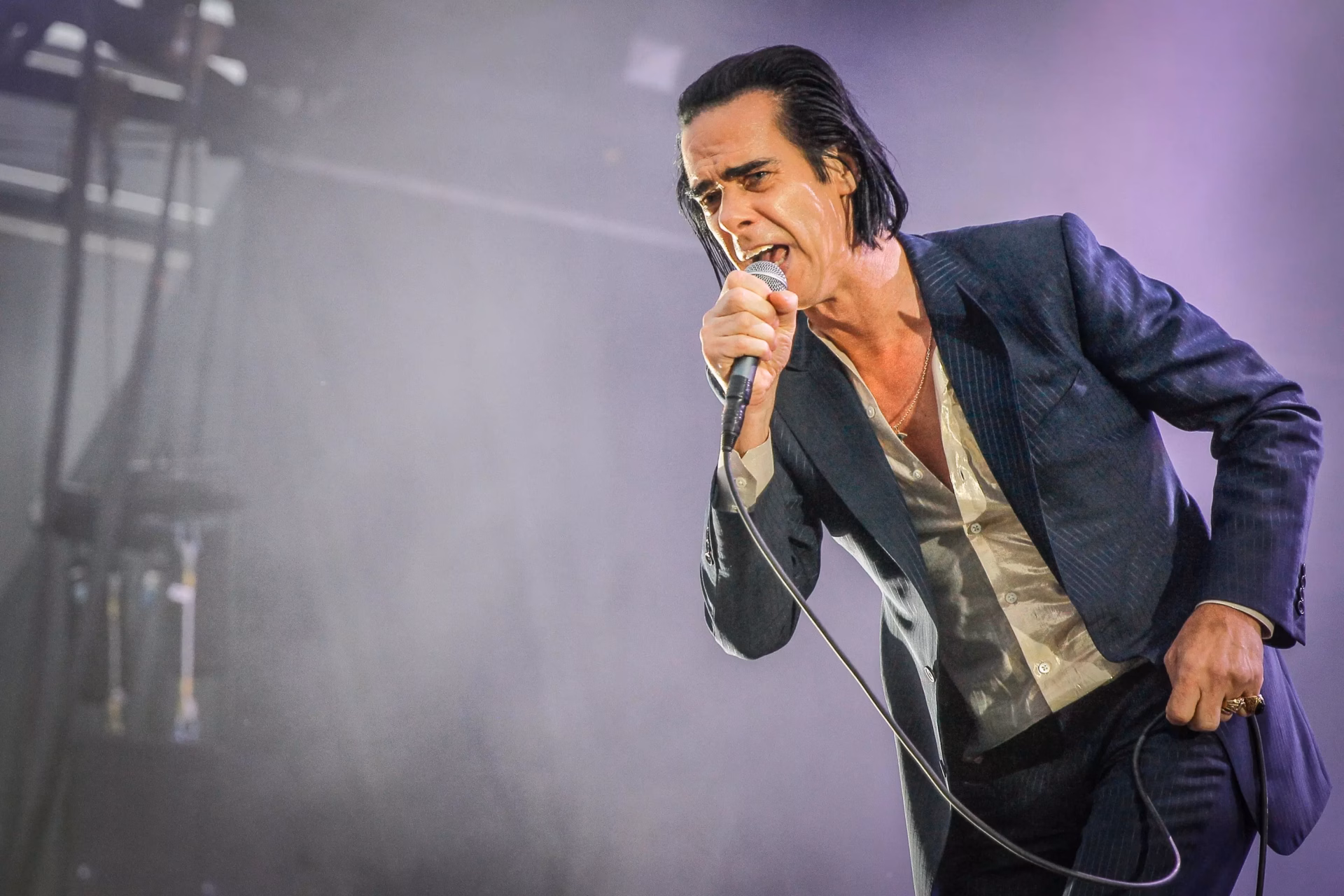 Nick Cave on stage