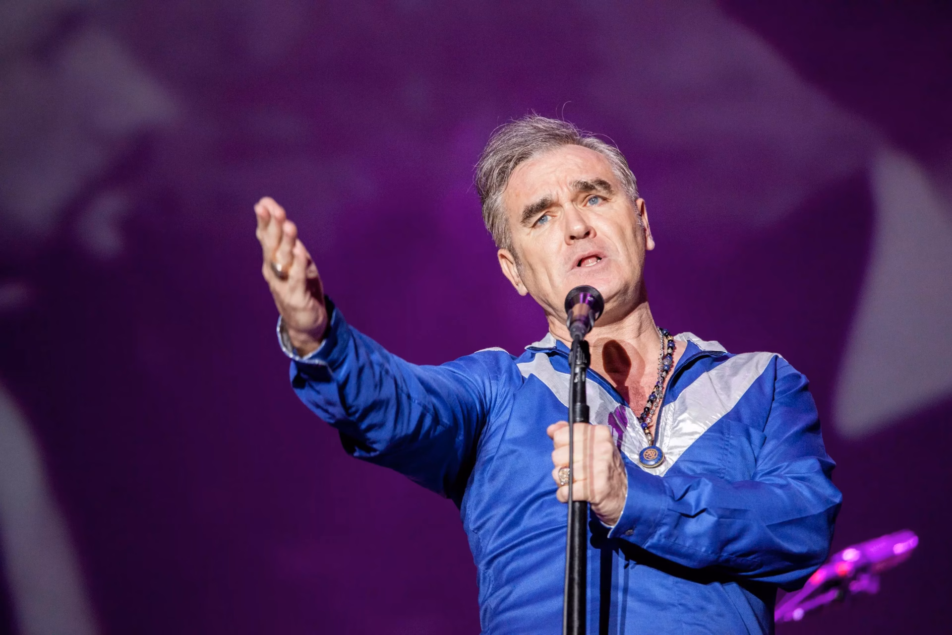 Morrissey performs in 2015
