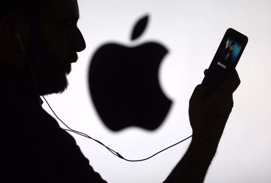 Man listening to Apple Music