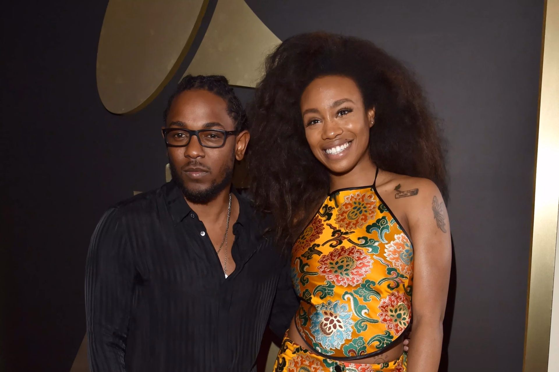 Kendrick Lamar and SZA attend the 58th GRAMMYs