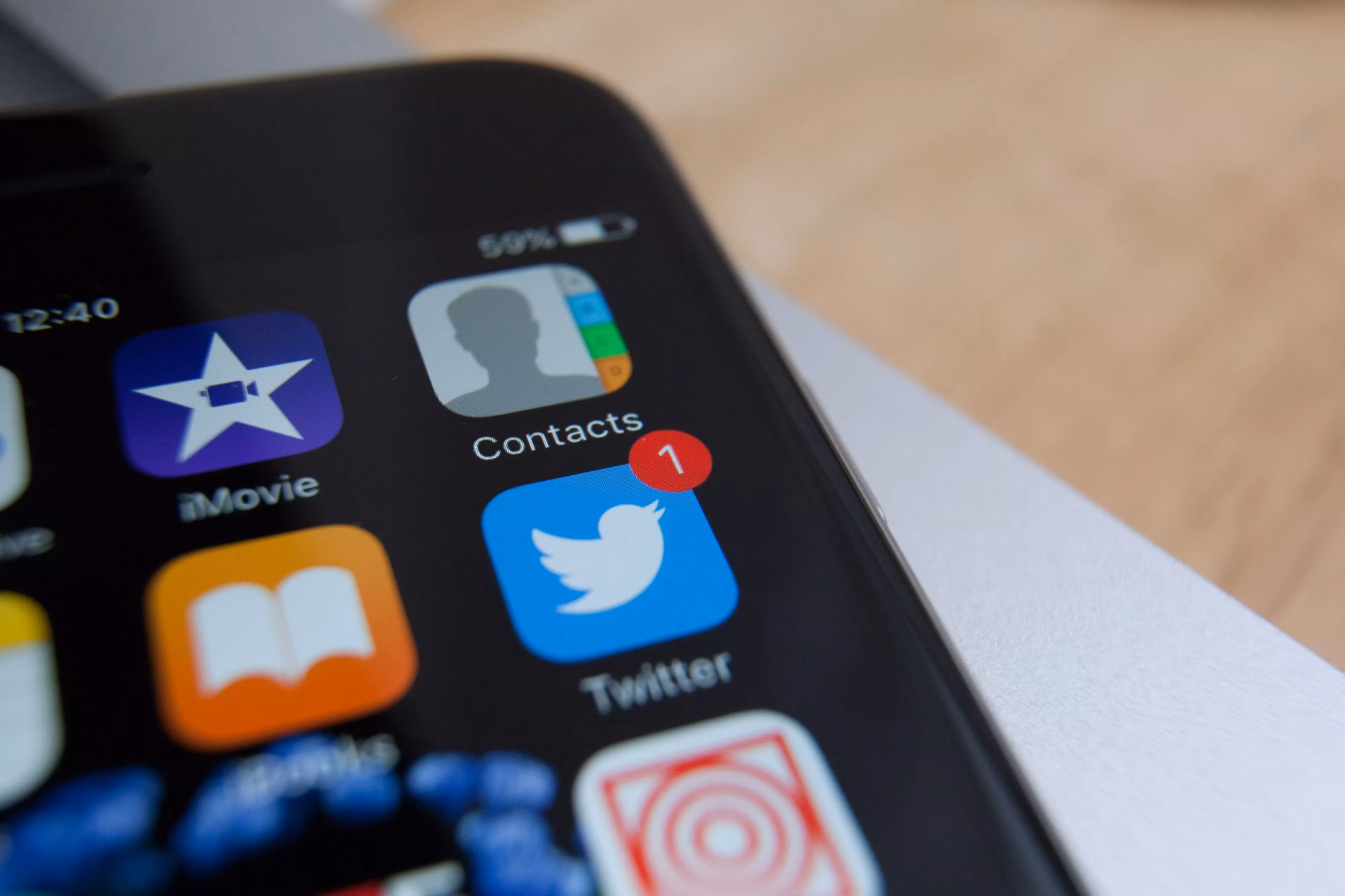Twitter on a smartphone