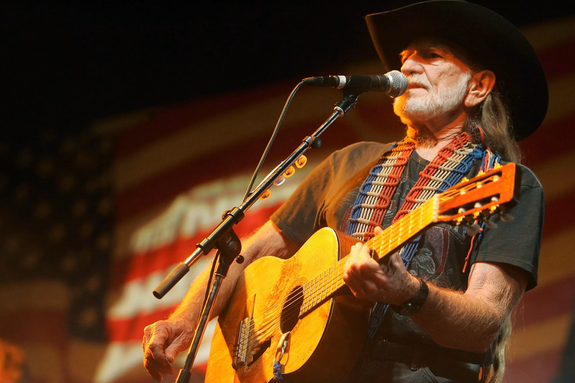 Willie Nelson performs in 2005