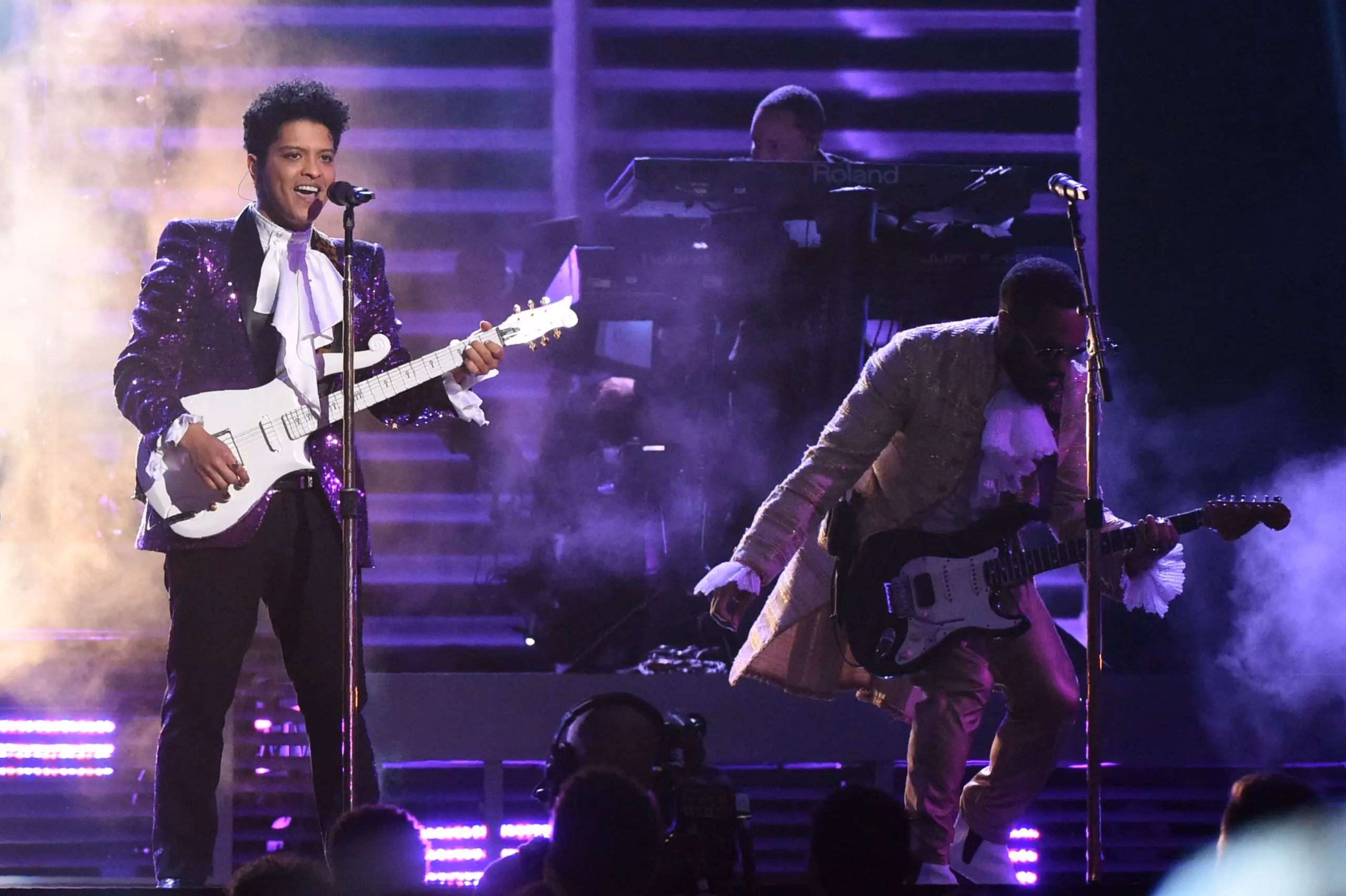 Bruno Mars performs at the 59th GRAMMY Awards in 2017